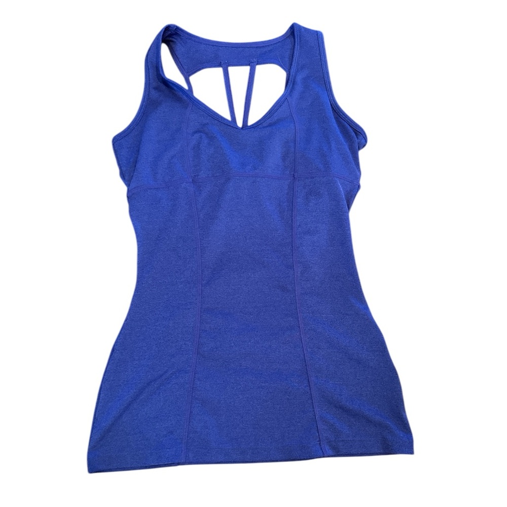 MPG Purple Stretch Lined Athletic Tank Top